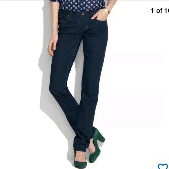 Madewell Rail Straight Dark Wash Jeans Size 26”X34” - Picture 1 of 8
